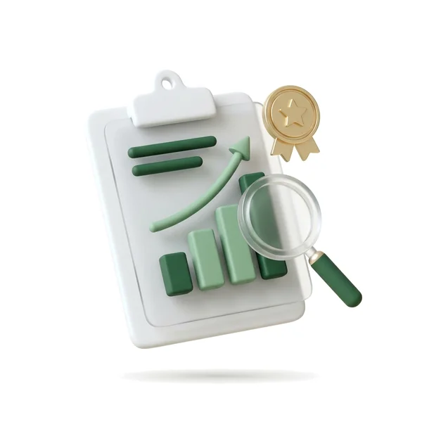 Illustration 3D rapport d'audit et pré-analyse SEO offerte